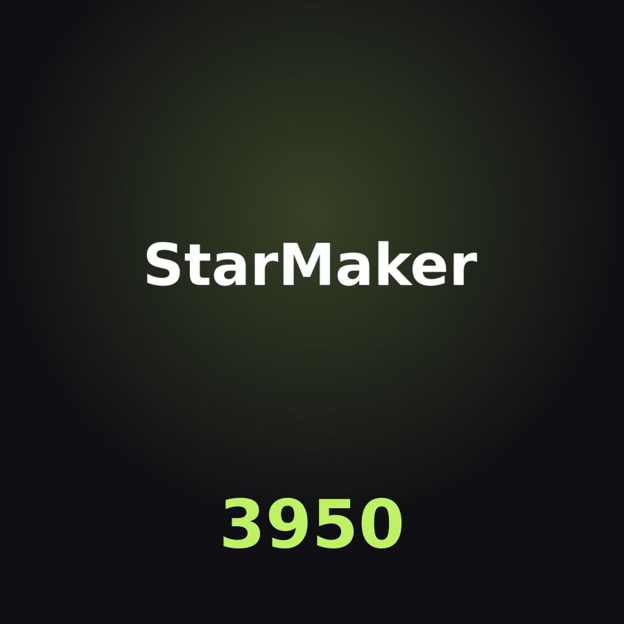 Пополнение StarMaker: 3400 + 550 Coins по ID