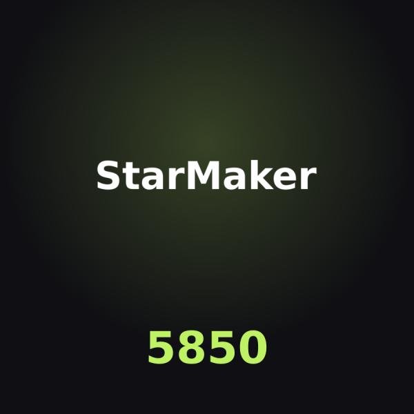 Пополнение StarMaker: 5000 + 850 Coins по ID