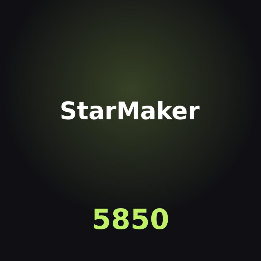 Пополнение StarMaker: 5000 + 850 Coins по ID
