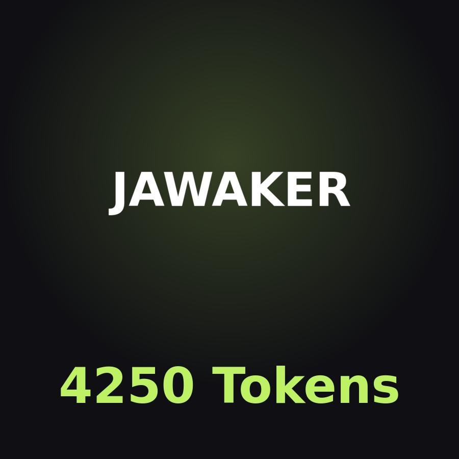 Пополнение Jawaker: 4250 Tokens по ID