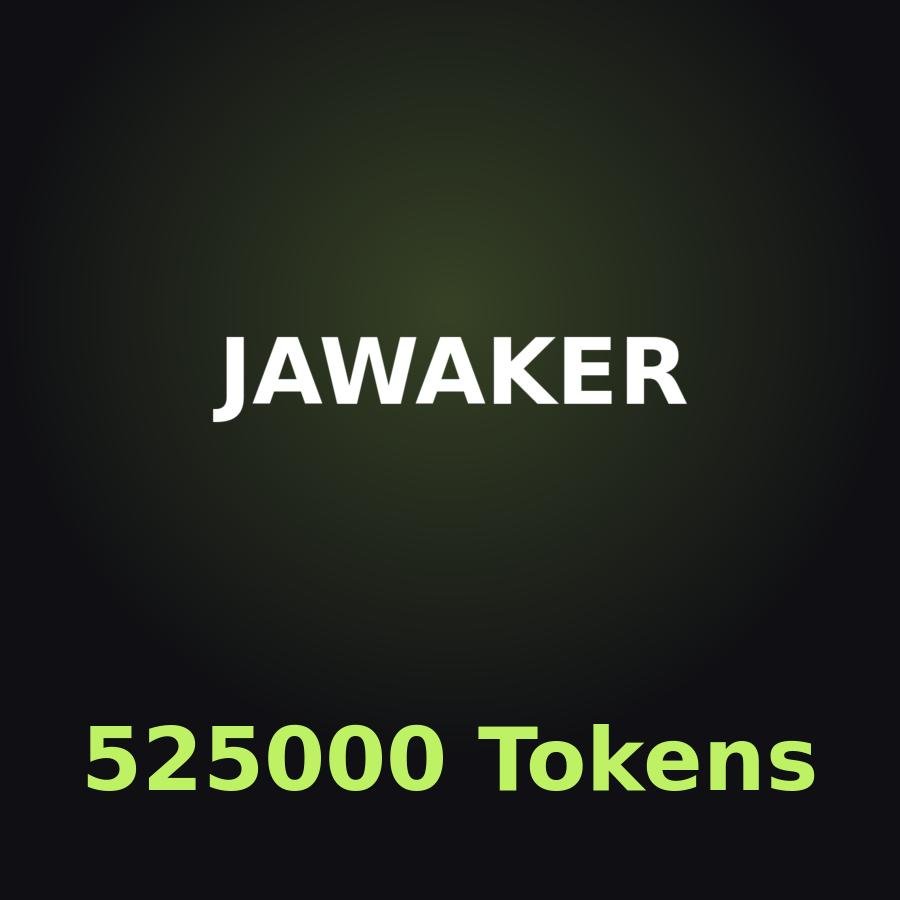 Пополнение Jawaker: 525000 Tokens по ID