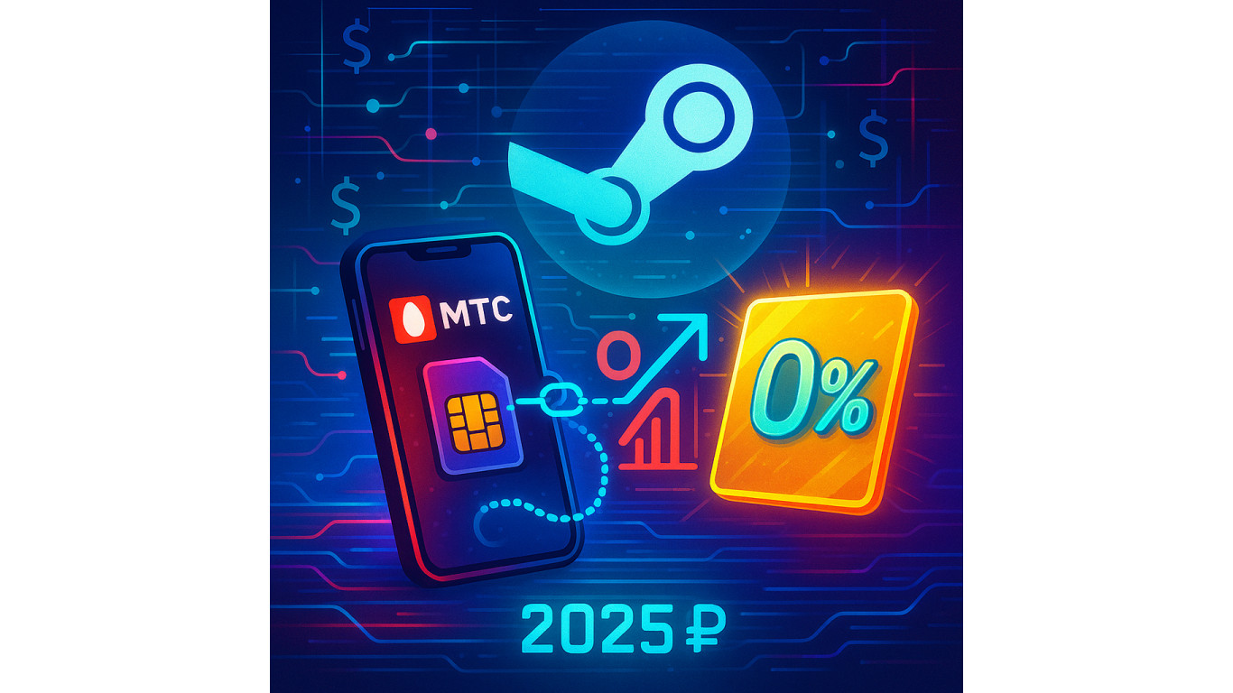 Как пополнить Стим через МТС в 2025 году — способы, комиссии, альтернатива